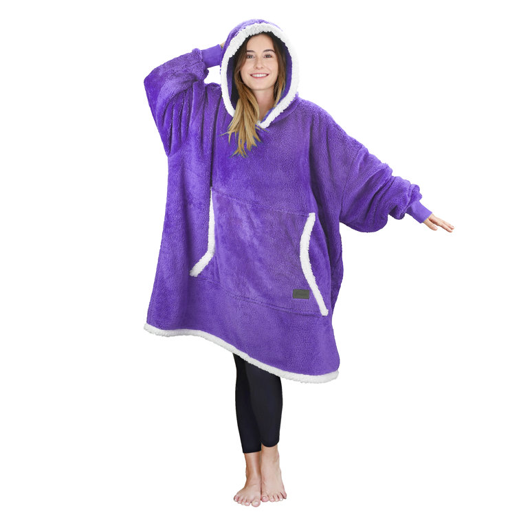 Oversized sherpa blanket discount hoodie